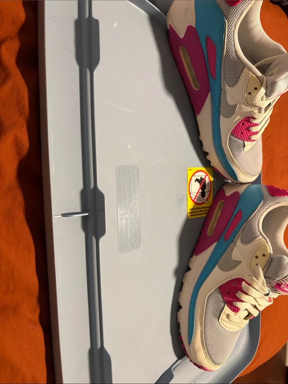 Nike Air Max Sneakers in Cream, Pink & Blue Classic